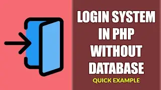 Simple Login In PHP Without A Database
