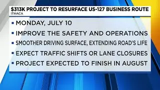 US-127 business route resurfacing in Ithaca starting soon