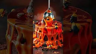 Lava Cake Eruption 🌋 | Satisfying Jelly Volcano in 4K Slow Motion