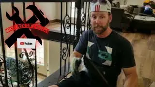 INSTALLING IRON  BALUSTERS / SPINDLES ON STAIRS!!  HOW TO INSTALL- EASY!! WROUGHT IRON