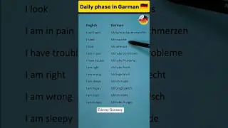 Daily German Phrases for Beginners 🇩🇪 | #shorts #eduwaygermany #video