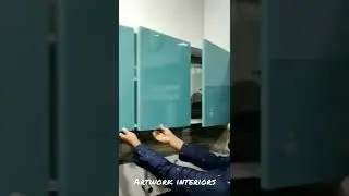 modular kitchen design with acrylic finish and hettich fittings