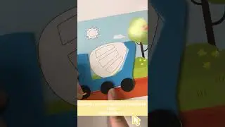 Coloring concrete mixer truck with foam paper#bumblebeetv2302 #shortsvideo#learncolors#sticker#trend