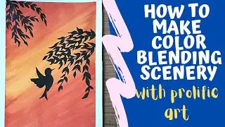 HOW TO MAKE BIRD COLOR BLENDING SCENERY || PROLIFIC ART