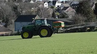 John Deere 6150R & Amazone Fert Spreader