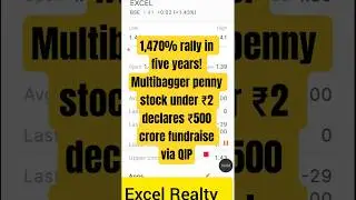 Excel Realty shear price, Excel Realty shear latest news today, Multibagger penny stock under ₹2.
