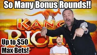 Kanga Cash! Multiple $50 BONUS Rounds!  Jackpot Hand Pay!