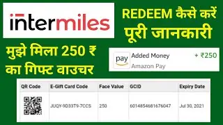 🔥 Intermiles Point Redeem 250₹ Amazon gift voucher Process with proof | Intermiles quiz answers