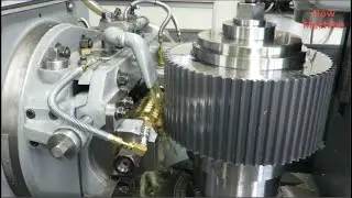 Incredible Manufacturing Huge Gear. Machine Modern Technology. Gear Manufacturing Processes