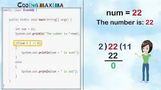 Even or Odd Program in Java | Java Program Using If Else | English | Core Java | Coding Maxima