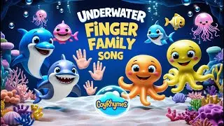 Underwater Finger Family Song 🌊 |Cute Sea Animals Sing & Dance | CozyRhymes Nursery Rhymes for Kids