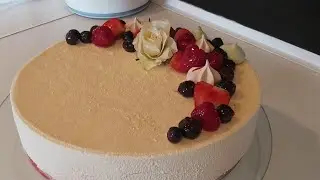 Entremet framboises -chocolat blanc