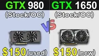GTX 980 Vs. GTX 1650 | Stock and Overclock | New Games Benchmarks