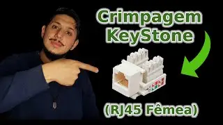 Como Crimpar KeyStone (RJ45 Fêmea)