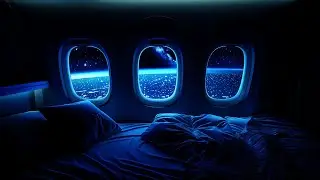 Deep Sleep with Night Flight Sounds ✈️ Smooth Aircraft Engine Noise (No Talking)