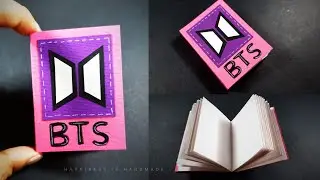 BTS Mini Notebook | How to Make BTS Notebook | BTS Craft Ideas | BTS DIY | BTS Paper Craft