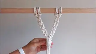 DIY Macrame Tutorial - Continuous Weave Pattern with Gathering Knot!