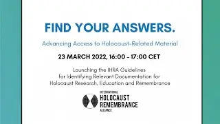 Find your answers: IHRA Guidelines Launch event