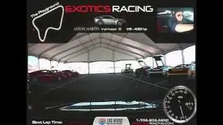 Aston Martin V8 Vantage in car video at Las Vegas Exotics Racing