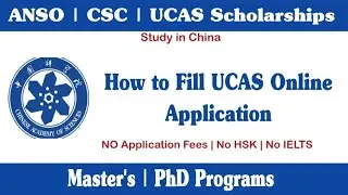 UCAS Online Application | ANSO | CSC | UCAS Scholarships 2025 | How to apply