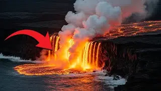 Lava Hits the Ocean: The Reaction That Shakes Everything! 🌋🌊💥