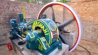 New condition desi old black diesel engine 20hp starting 