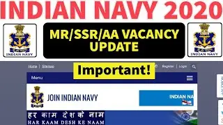 Indian Navy MR/SSR/AA 2020 Vacancy Notification Release Update || Must Watch