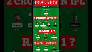 kol vs RCB dream1 team ,RCB vs KOL dream11 prediction,banglore vs Kolkata #shorts #youtubeshorts