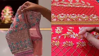 NEW TRENDING BLOUSE MODET || Hand Embroidery For Beginner | Nehar Maggam Work