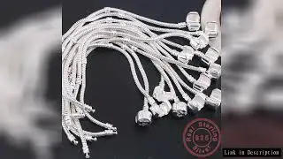 Original 925 Sterling Silver Snake Bone Charm Bracelet Bangle Fine Jewelry Basic Charm Bracelets for