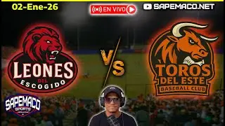 ESCOGIDO vs TOROS, Narrando LIDOM En Vivo (02-Ene-26)