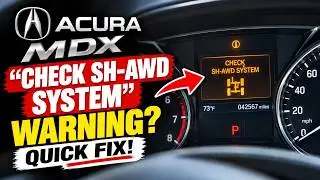 Acura MDX “CHECK SH-AWD SYSTEM” Warning: How to Fix It Fast and Easy!