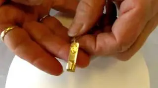 14Kt Gold Mezuzah Pendant with Star of David / 10 Commandments - Jewish Jewelry