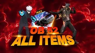 Ob 52 All Items ||Ob 52 update all items review ||#freefiremax #ob52update #ob5items