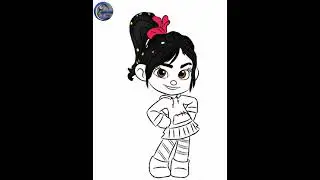 #aoishwaryapuja #shorts #vanellope #disney How to Draw Vanellope | Aoishwarya Puja