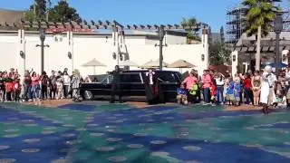 Characters dance at universal studio