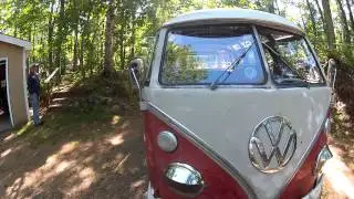 VW 23 Window Driving Around Long Lake. Iron River, Wisconsin
