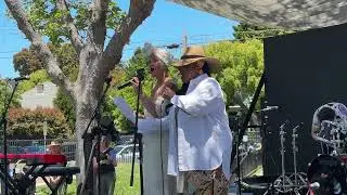 Tammi Brown and Gina Rene sing the Black National Anthem at Juneteenth 2024