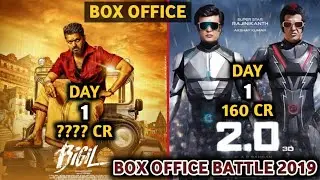 Bigil VS 2.0 | Bigil 1st Day Collection,Bigil First Day Collection,2.0 Box Office Collection