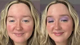 Purple soft makeup using the Half Magic Beauty Sparklestik eye crayons 💜✨