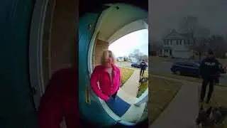 karen gets caught by cops #dog #viral #shorts #cops #ringdoorbell #youtubeshorts