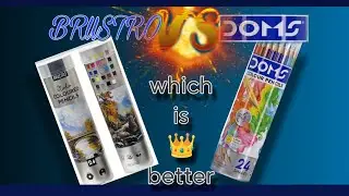 Brustro studio colour Pencils vs Doms Colour Pencils | Hindi