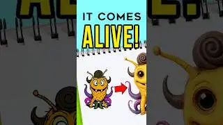 SNAILHEAD MONSTER AWAKENS! Turn sketch to life #drawing #cartoon #drawingtutorial #art #howtodraw