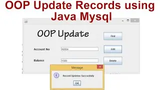 OOP Edit Records using java mysql