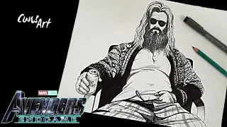 COMO DIBUJAR A THOR GORDO | how to draw fat thor | avengers endgame
