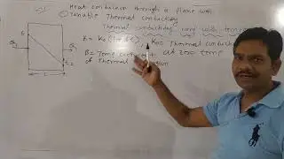 #Lec15#B.E.5th Sem Mechanical# Variable Thermal Conductivity Derivation of Plane wall#