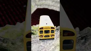 School BusFire Truck and Cars vs Giant Lava Pit &ndash; BeamNG.drive 36 #beamng #shorts #truck #automobile