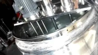 cream paste products emulsifying mixing machine with three mixers