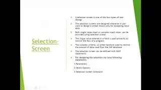 SAP ABAP ( Selection Screen )