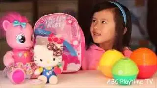 MLP My Little Pony Dolls Hello Kitty Toys Surprise Eggs | ABC Playtime TV with Ruby